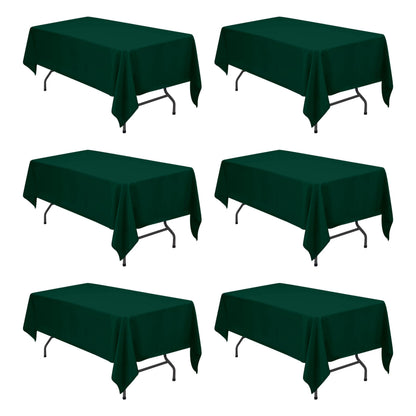 BRILLMAX 6 Pack Ivory Tablecloths 60x102 Inch for 6ft Rectangle Tables