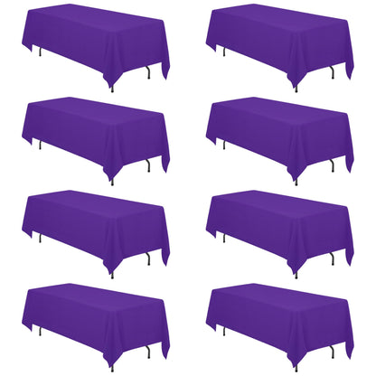 BRILLMAX 6 Pack Ivory Tablecloths 60x102 Inch for 6ft Rectangle Tables