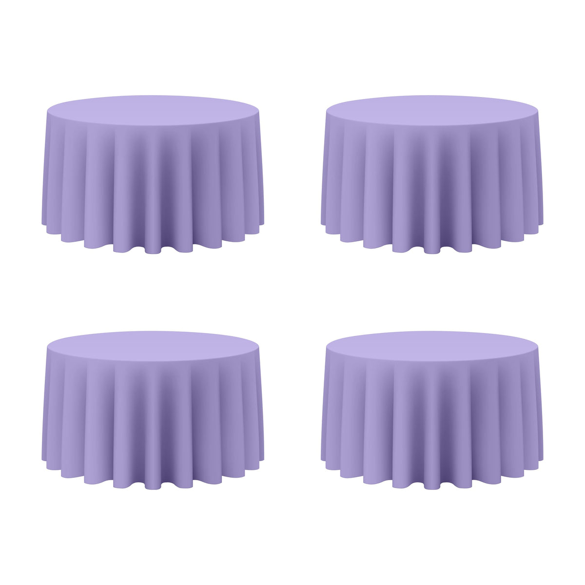BRILLMAX 6 Pack Navy Blue Round Tablecloths 120 Inch for 60" Tables