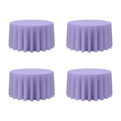 BRILLMAX 6 Pack Navy Blue Round Tablecloths 120 Inch for 60" Tables