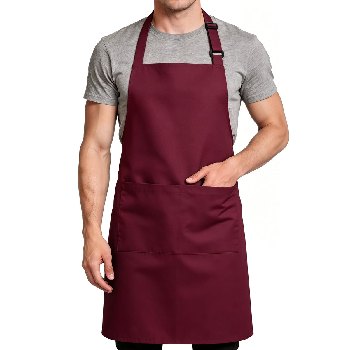Large Chef Apron for Men and Women, Cooking Kitchen Aprons with 2 Large Pockets Water Oil Resistant