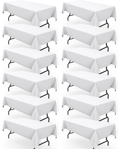 Pureegg Polyester Tablecloth 60" x 102" Reusable Washable 2 Pack Black