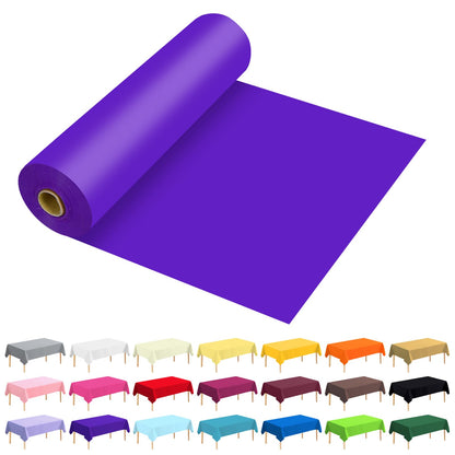 54 Inch X 300 Feet Plastic Table Cover Roll Premium Disposable Plastic Tablecloth for All Type/Shape Tables | Picnic, Party, Banquet, Birthdays, Weddings (Blue, 54 Inch X 300 Feet)