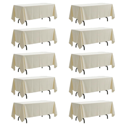 WIGENIUS 6 Pack White Table Cloth Rectangle 60X102 Inch Tablecloth Fit 6FT