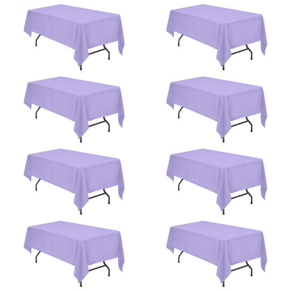 BRILLMAX 6 Pack Ivory Tablecloths 60x102 Inch for 6ft Rectangle Tables