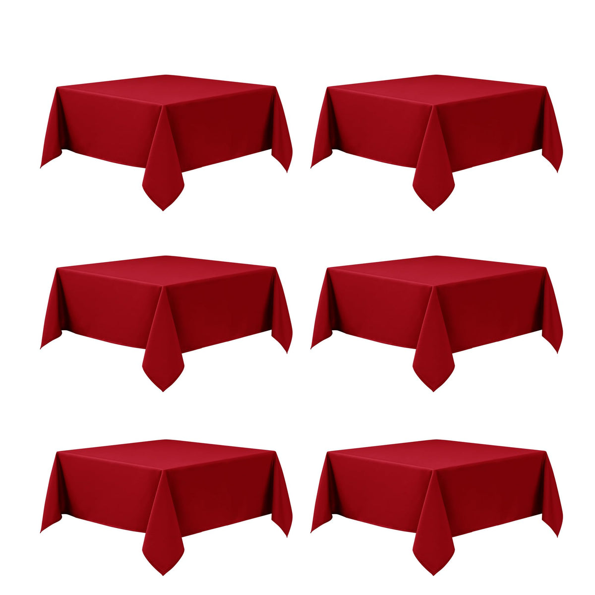 10-Pack White Tablecloths for Rectangle Tables, 60 x 102 Inches