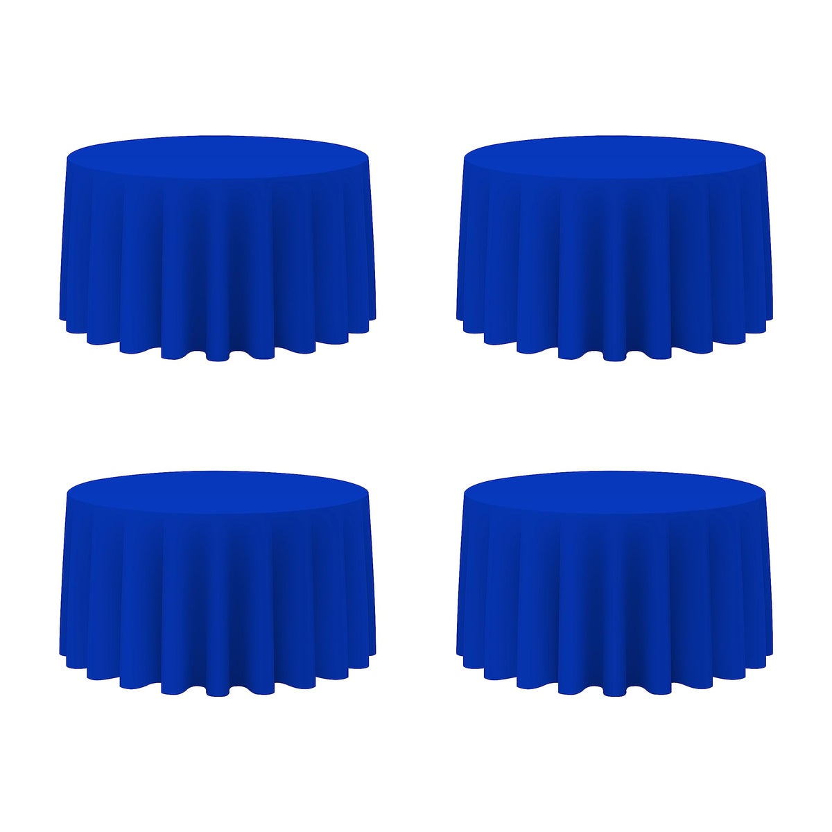 BRILLMAX 6 Pack Navy Blue Round Tablecloths 120 Inch for 60" Tables