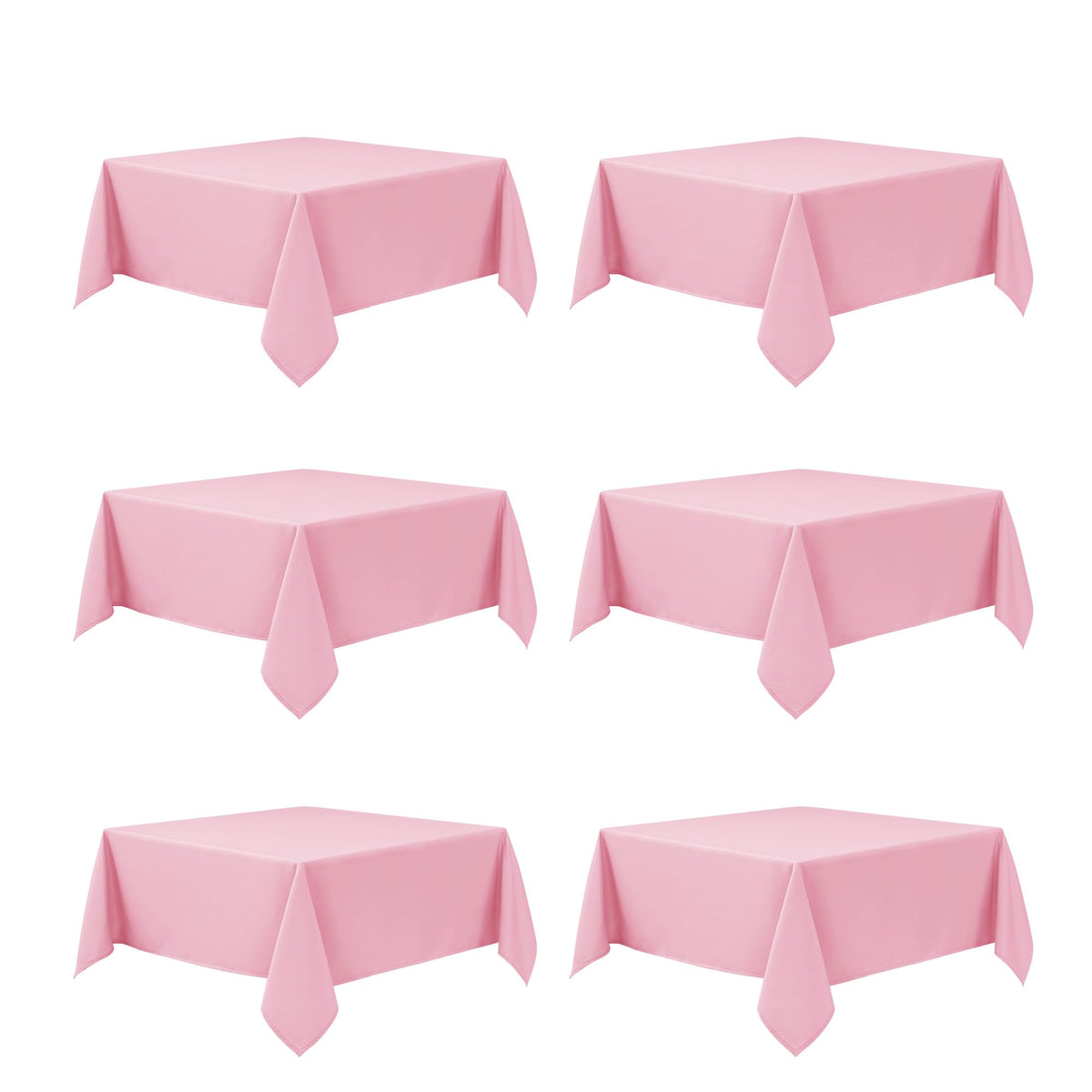 10-Pack White Tablecloths for Rectangle Tables, 60 x 102 Inches