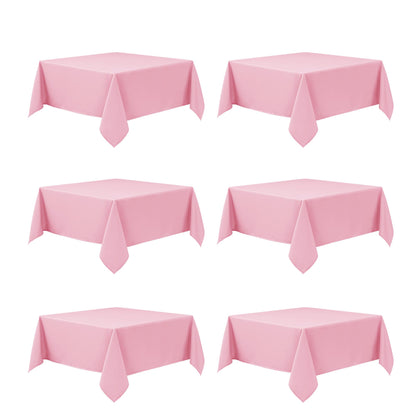 10-Pack White Tablecloths for Rectangle Tables, 60 x 102 Inches