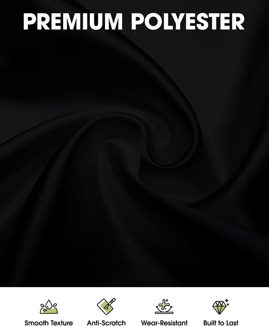 Pureegg Polyester Tablecloth 60" x 102" Reusable Washable 2 Pack Black