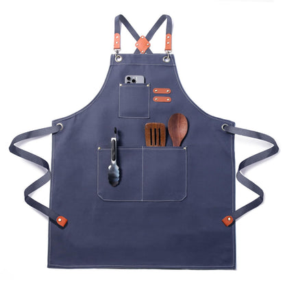 Chef Cotton Canvas Apron for Men Women with Pockets