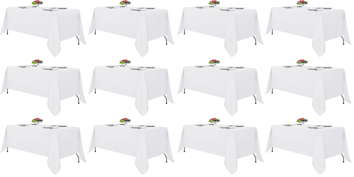 Fitable 6 Pack Black Tablecloths 70x120 Inch for 6-8 Ft Rectangle Tables