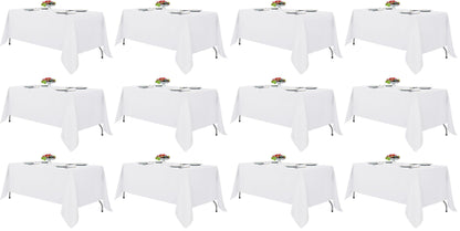 Fitable 6 Pack Black Tablecloths 70x120 Inch for 6-8 Ft Rectangle Tables