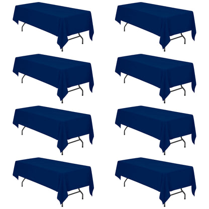 BRILLMAX 6 Pack Ivory Tablecloths 60x102 Inch for 6ft Rectangle Tables