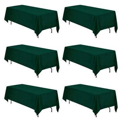 BRILLMAX 6 Pack Ivory Tablecloths 60x102 Inch for 6ft Rectangle Tables
