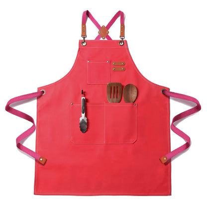 Chef Cotton Canvas Apron for Men Women with Pockets