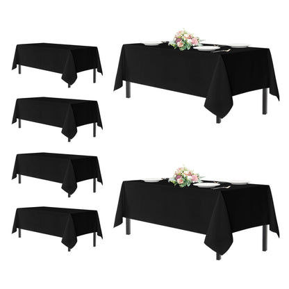 sancua Rectangle Tablecloth, 60 x 84 Inch, Black