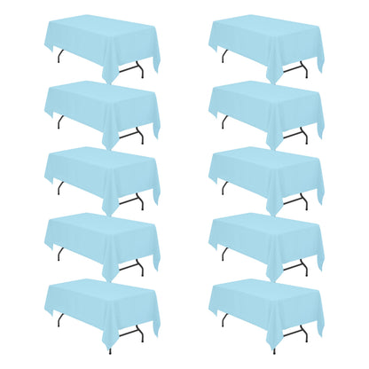 BRILLMAX 6 Pack Ivory Tablecloths 60x102 Inch for 6ft Rectangle Tables