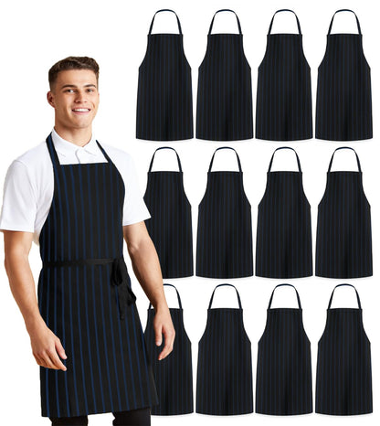 Avalon Kitchen Aprons for Men - 100% Polyester Chef Apron Women with Extra Long Ties - Cooking Aprons for Women & Mens Apron