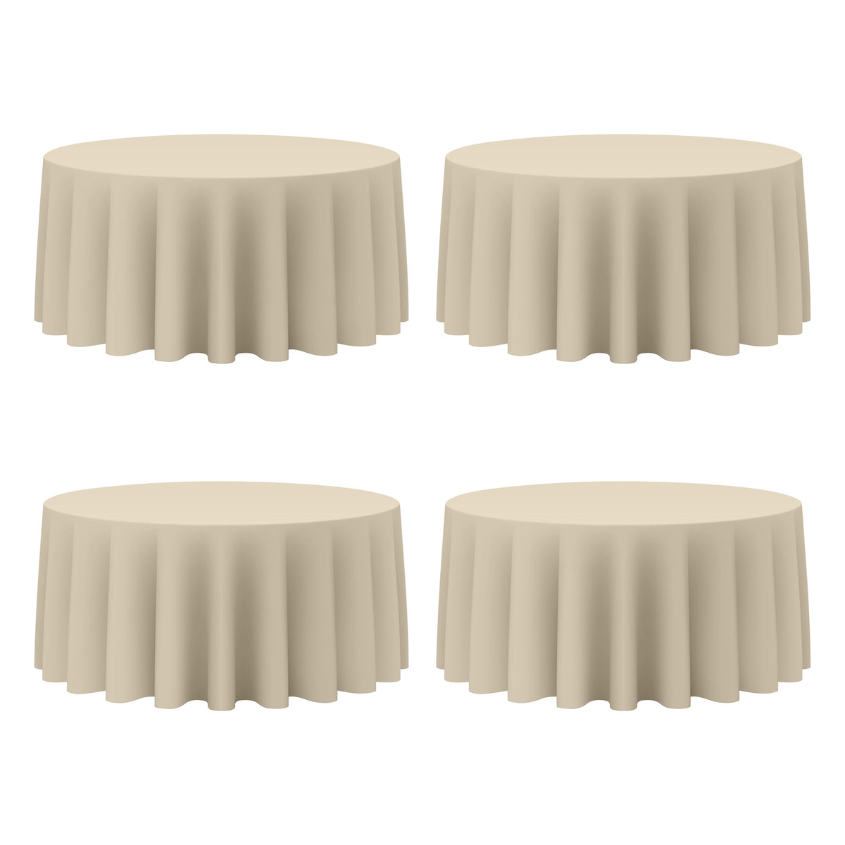 BRILLMAX 6 Pack Navy Blue Round Tablecloths 120 Inch for 60" Tables