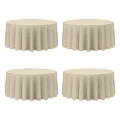 BRILLMAX 6 Pack Navy Blue Round Tablecloths 120 Inch for 60" Tables