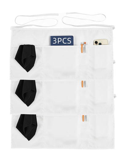 Xeoxarel Aprons with 4 Pockets (Available in 3 Pack / 7 Pack) 23.5'' X 11.5''