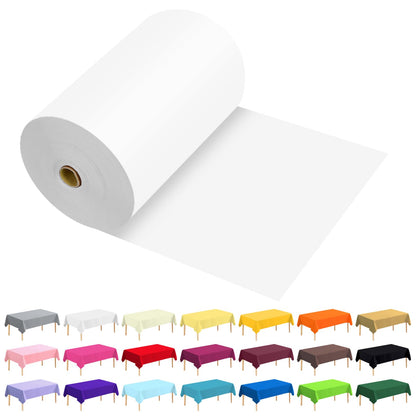 54 Inch X 300 Feet Plastic Table Cover Roll Premium Disposable Plastic Tablecloth for All Type/Shape Tables | Picnic, Party, Banquet, Birthdays, Weddings (Blue, 54 Inch X 300 Feet)