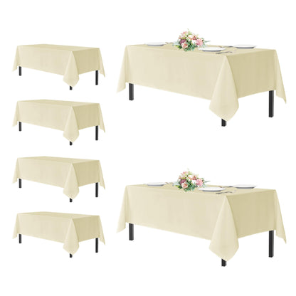 sancua 2 Pack Black Tablecloths 60x102 Inch for 6 Feet Rectangle Tables