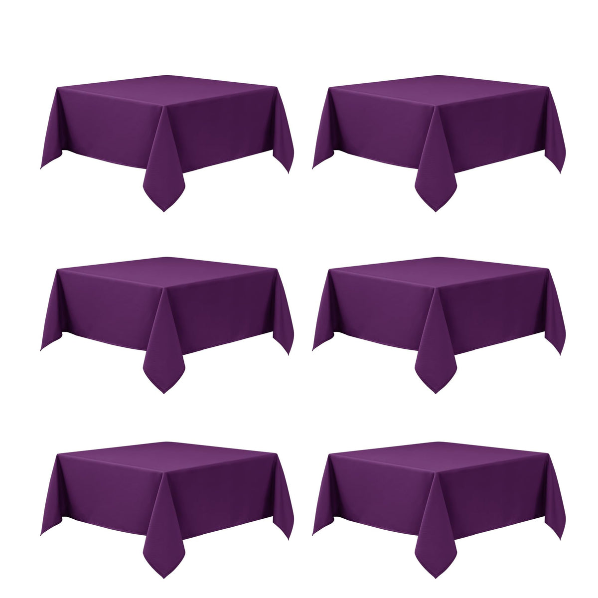10-Pack White Tablecloths for Rectangle Tables, 60 x 102 Inches