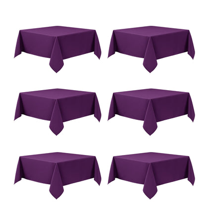 10-Pack White Tablecloths for Rectangle Tables, 60 x 102 Inches