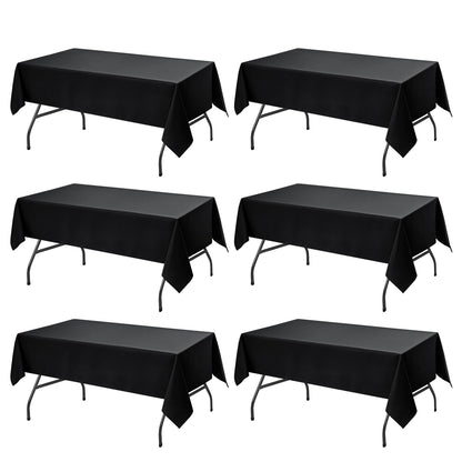 10-Pack White Tablecloths for Rectangle Tables, 60 x 102 Inches