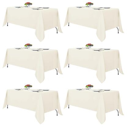 Fitable 6 Pack Black Tablecloths 70x120 Inch for 6-8 Ft Rectangle Tables