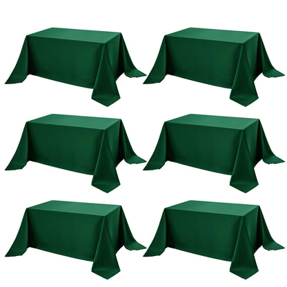 10-Pack White Tablecloths for Rectangle Tables, 60 x 102 Inches