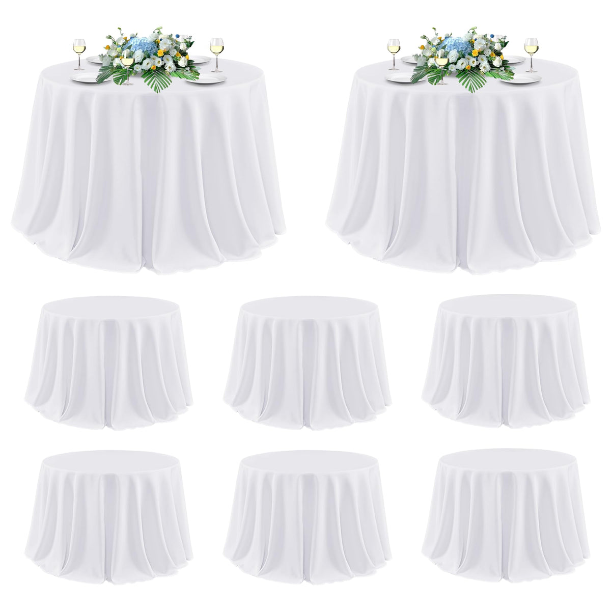 sancua 2 Pack Black Tablecloths 60x102 Inch for 6 Feet Rectangle Tables