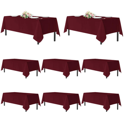 sancua 2 Pack Black Tablecloths 60x102 Inch for 6 Feet Rectangle Tables