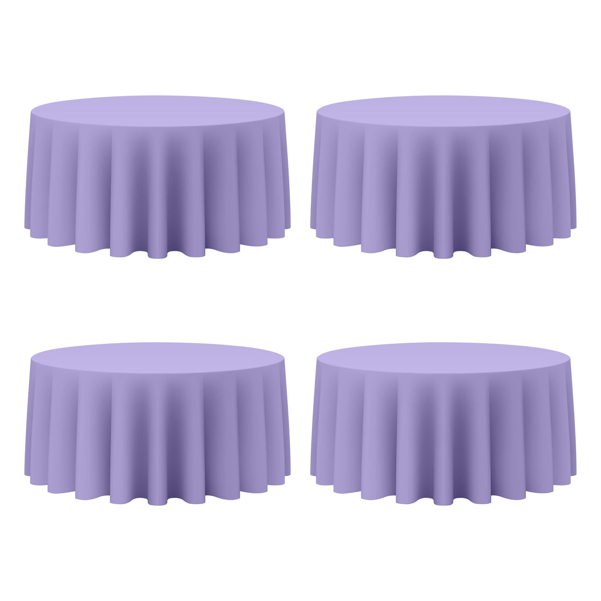 BRILLMAX 6 Pack Navy Blue Round Tablecloths 120 Inch for 60" Tables