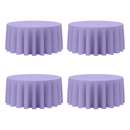 BRILLMAX 6 Pack Navy Blue Round Tablecloths 120 Inch for 60" Tables