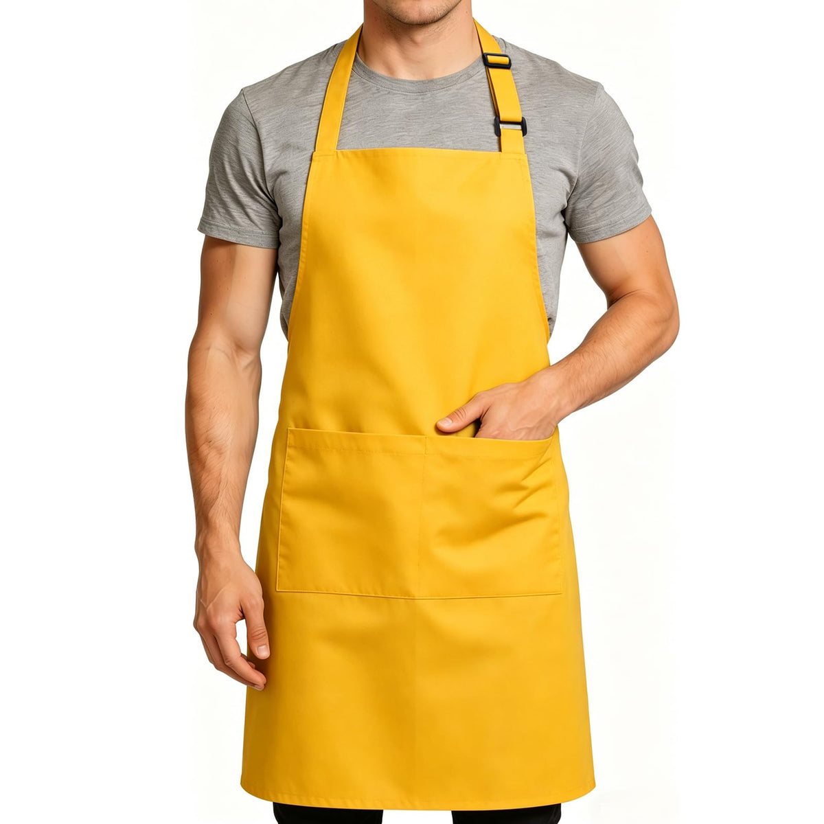 Large Chef Apron for Men and Women, Cooking Kitchen Aprons with 2 Large Pockets Water Oil Resistant