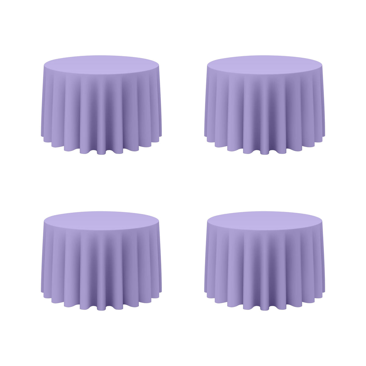 BRILLMAX 6 Pack Navy Blue Round Tablecloths 120 Inch for 60" Tables