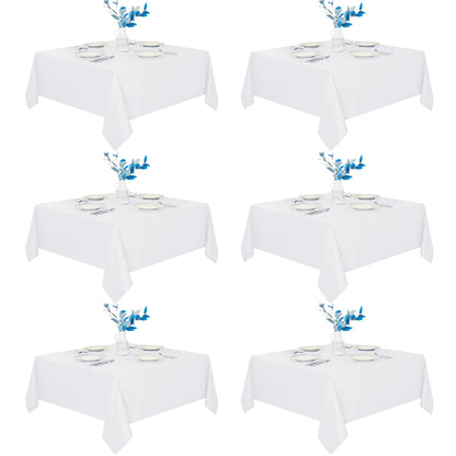 Fitable 6 Pack Black Tablecloths 70x120 Inch for 6-8 Ft Rectangle Tables