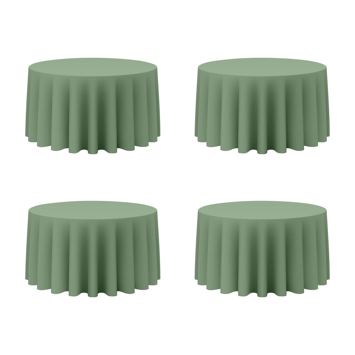 BRILLMAX 6 Pack Navy Blue Round Tablecloths 120 Inch for 60" Tables