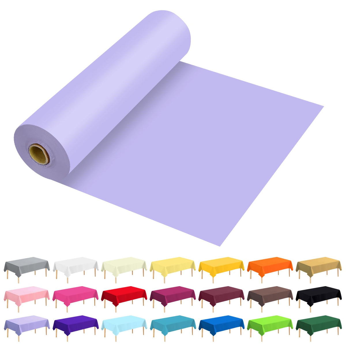 54 Inch X 300 Feet Plastic Table Cover Roll Premium Disposable Plastic Tablecloth for All Type/Shape Tables | Picnic, Party, Banquet, Birthdays, Weddings (Blue, 54 Inch X 300 Feet)