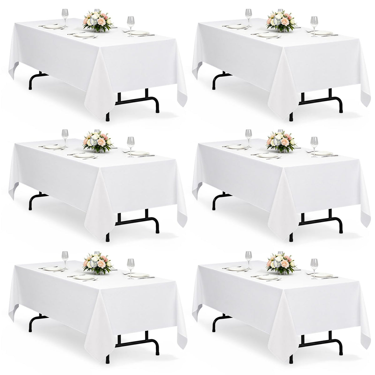 Decorelia Linen Textured Fall Tablecloth Rectangular Burnt Orange, 52"x70"