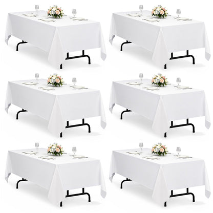 Decorelia Linen Textured Fall Tablecloth Rectangular Burnt Orange, 52"x70"