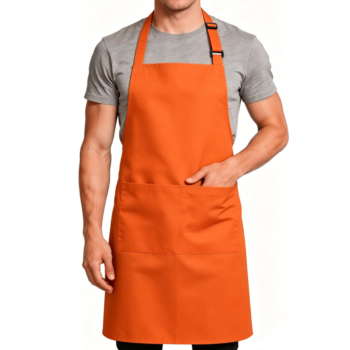 Large Chef Apron for Men and Women, Cooking Kitchen Aprons with 2 Large Pockets Water Oil Resistant