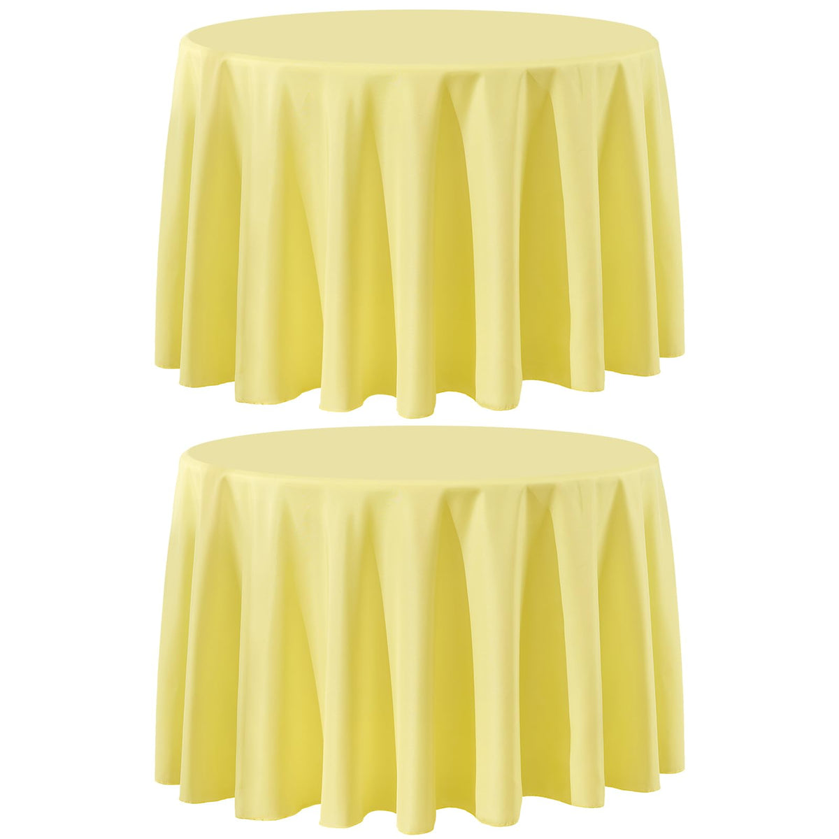 6 Pack White Round Tablecloths 120 Inch for Dining Tables