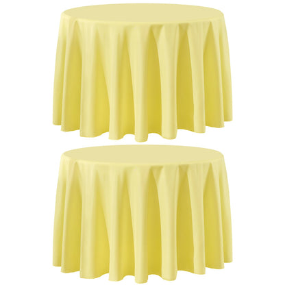 6 Pack White Round Tablecloths 120 Inch for Dining Tables