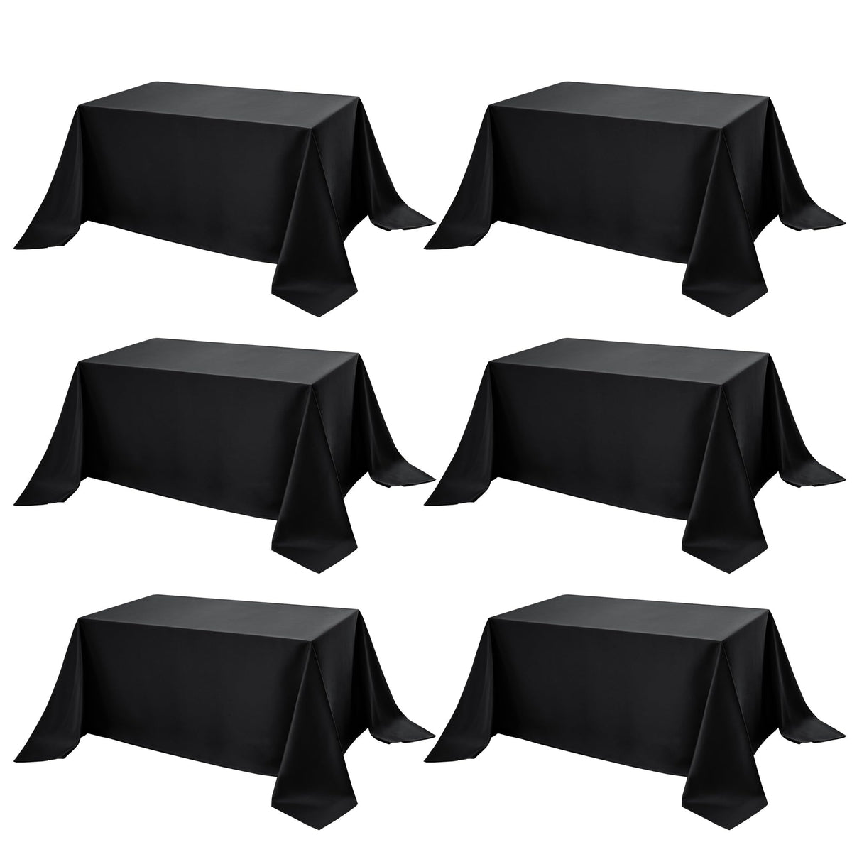 10-Pack White Tablecloths for Rectangle Tables, 60 x 102 Inches
