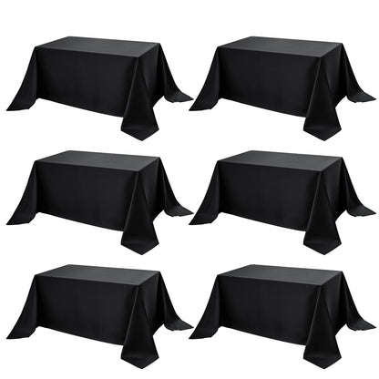 10-Pack White Tablecloths for Rectangle Tables, 60 x 102 Inches