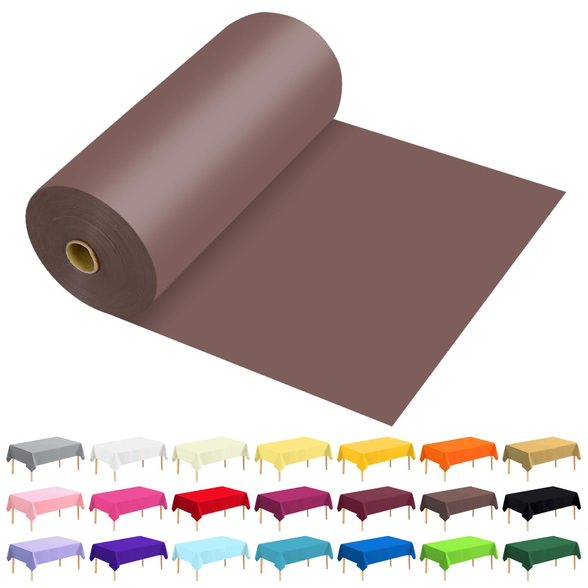 54 Inch X 300 Feet Plastic Table Cover Roll Premium Disposable Plastic Tablecloth for All Type/Shape Tables | Picnic, Party, Banquet, Birthdays, Weddings (Blue, 54 Inch X 300 Feet)